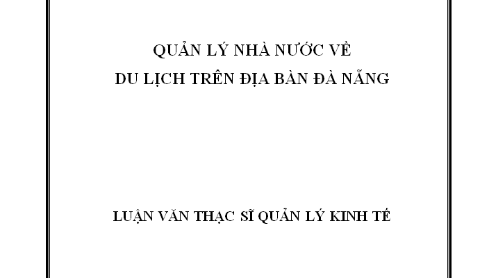 Quản lý Nhà nước về Du lịch trên địa bàn Đà Nẵng