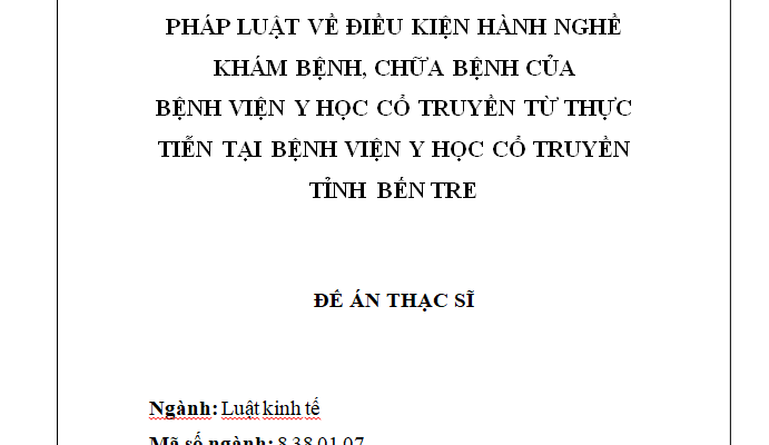 Pháp luật về điều kiện hành nghề khám bệnh chữa bệnh của Y học cổ truyền từ thực tiễn tại TP.HCM
