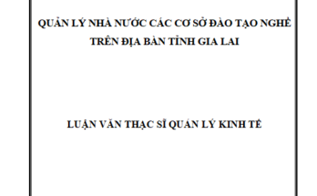 Quản lý nhà nước các cơ sở đào tạo nghề trên địa bàn tỉnh Gia Lai