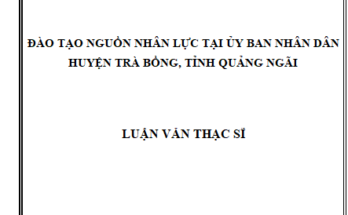 Đào tạo nguồn nhân lực tại UBND huyện Trà Bồng tỉnh Quảng Ngãi
