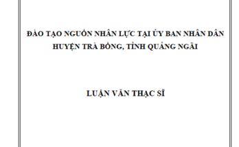 Đào tạo nguồn nhân lực tại UBND huyện Trà Bồng tỉnh Quảng Ngãi