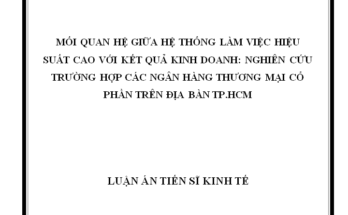Mối quan hệ giữa hệ thống làm việc hiệu suất cao với kết quả kinh doanh: Nghiên cứu trường hợp các NH TMCP trên địa bàn TP HCM