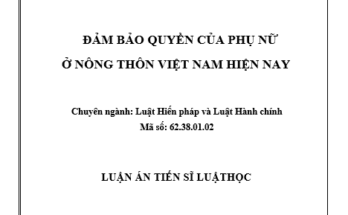 Đảm bảo quyền của phụ nữ ở nông thôn Việt Nam hiện nay