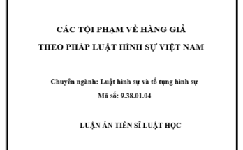 CÁC TỘI PHẠM VỀ HÀNG GIẢ THEO PHÁP LUẬT HÌNH SỰ VIỆT NAM