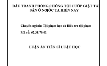 Đấu tranh phòng chống tội cướp giật tài sản ở nước ta hiện nay
