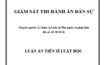 GIÁM SÁT THI HÀNH ÁN DÂN SỰ