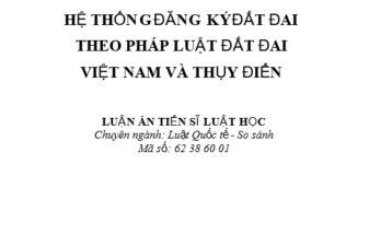 Hệ thống đăng ký đất đai theo pháp luật đất đai Việt Nam và Thụy Điển