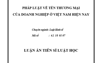 Pháp luật về tên thương mại của doanh nghiệp ở Việt Nam hiện nay