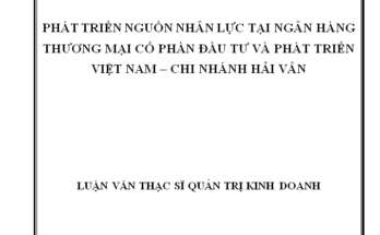 Phát triển nguồn nhân lực tại Ngân hàng thương mại cổ phần Đầu tư và Phát triển Việt Nam – Chi nhánh Hải Vân