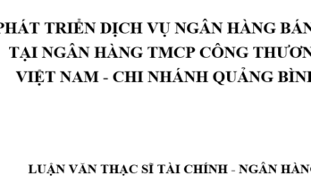 Phát triển dịch vụ ngân hàng bán lẻ tại Ngân hàng TMCP Công thương Việt Nam - Chi nhánh Quảng Bình