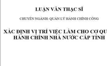 Xác định vị trí việc làm cho CQHCNN cấp tỉnh, thành phố Đà Nẵng