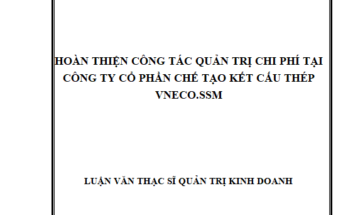 Hoàn thiện công tác quản trị chi phí tại Công ty cổ phần chế tạo kết cấu thép VNECO.SSM