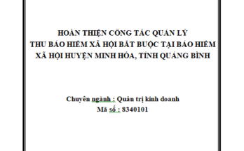 Hoàn thiện công tác quản lý thu bảo hiểm xã hội bắt buộc tại Bảo hiểm xã hội