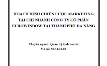 Hoạch định chiến lược marketing tại Chi nhánh Công ty Cổ phần