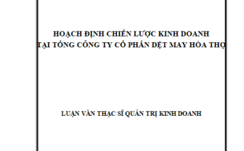 HOẠCH ĐỊNH CHIẾN LƯỢC KINH DOANH TẠI TỔNG CÔNG TY