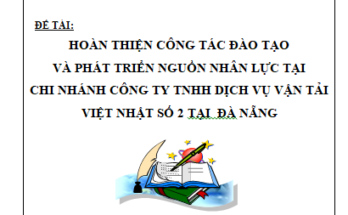Hoàn thiện công tác đào tạo và phát triển nguồn nhân lực tại CN Công ty