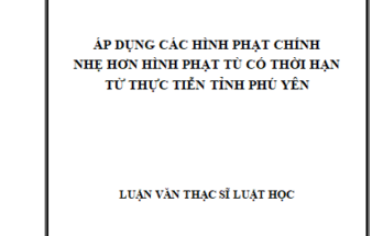 Áp dụng các hình phạt chính nhẹ hơn hình phạt tù có thời hạn