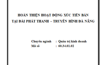 HOÀN THIỆN HOẠT ĐỘNG XÚC TIẾN BÁN TẠI ĐÀI PHÁT THANH