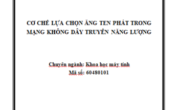 CƠ CHẾ LỰA CHỌN ĂNG TEN PHÁT TRONG MẠNG KHÔNG DÂY TRUYỀN NĂNG LƯỢNG