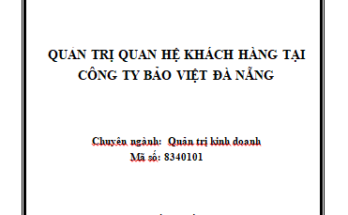 Quản trị quan hệ khách hàng tại Công ty Bảo Việt Đà Nẵng