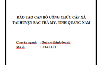 Đào tạo CBCC cấp xã tại huyện Bắc Trà My tỉnh Quảng Nam