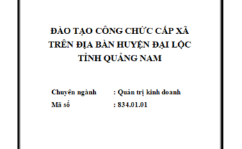 Đào tạo công chức cấp xã trên địa bàn huyện Đại Lộc tỉnh Quảng Nam