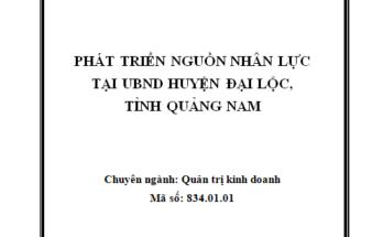 Phát triển nguồn nhân lực tại UBND huyện Đại Lộc tỉnh Quảng Nam