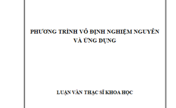 Phương trình vô định nghiệm nguyên và ứng dụng