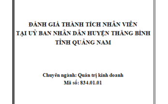 Đánh giá thành tích của cán bộ công chức tại UBND huyện Thăng Bình