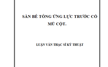 Sàn bê tông ứng lực trước có mũ cột