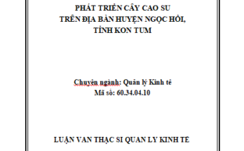 Phát triển cây cao su trên địa bàn huyện Ngọc Hồi