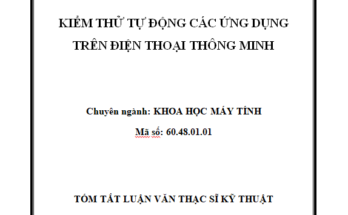 Nghiên cứu kiểm thử tự động các ứng dụng trên điện thoại thông minh