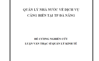 Quản lý nhà nước về dịch vụ cảng biển tại TP Đà Nẵng