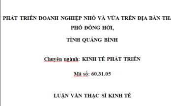Phát triển doanh nghiệp nhỏ và vừa trên địa bàn thành phố Đồng Hới