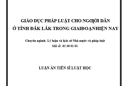 Giáo dục pháp luật cho người dân ở tỉnh Đắk Lắk trong giai đoạn hiện nay