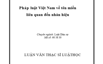 Pháp luật Việt Nam về tên miền liên quan đến nhãn hiệu