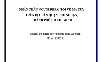 Nhân thân người phạm tội về ma túy trên địa bàn quận Phú Nhuận thành phố Hồ Chí Minh